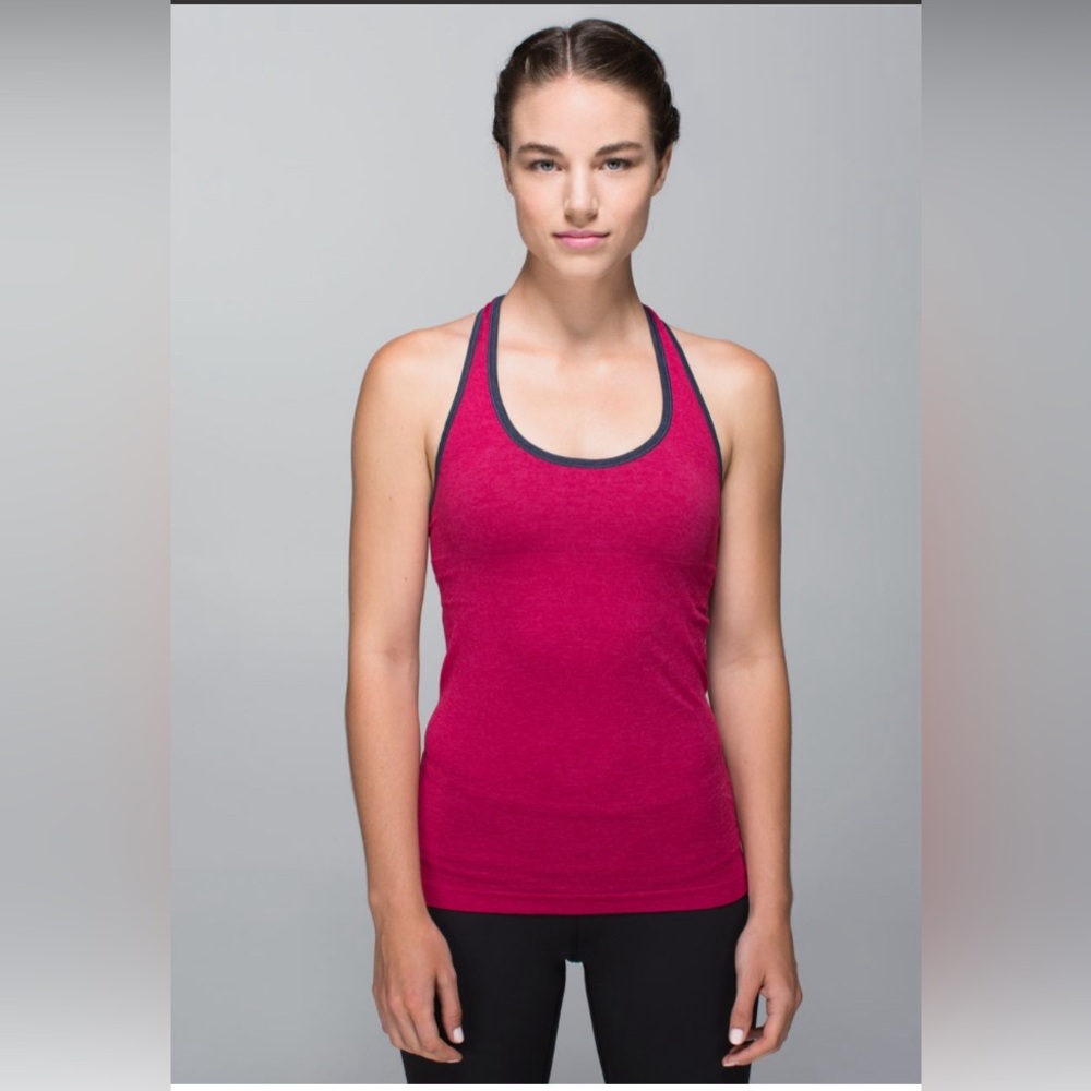 Lululemon Ebb & Flow Racerback Tank
Heathered Bumble Berry / Heathered Inkwell